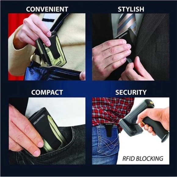 Minimalist Metal RFID Blocker Technology, Slim Super Lightweight